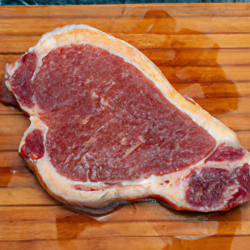 A perfectly seasoned steak ready to be cooked